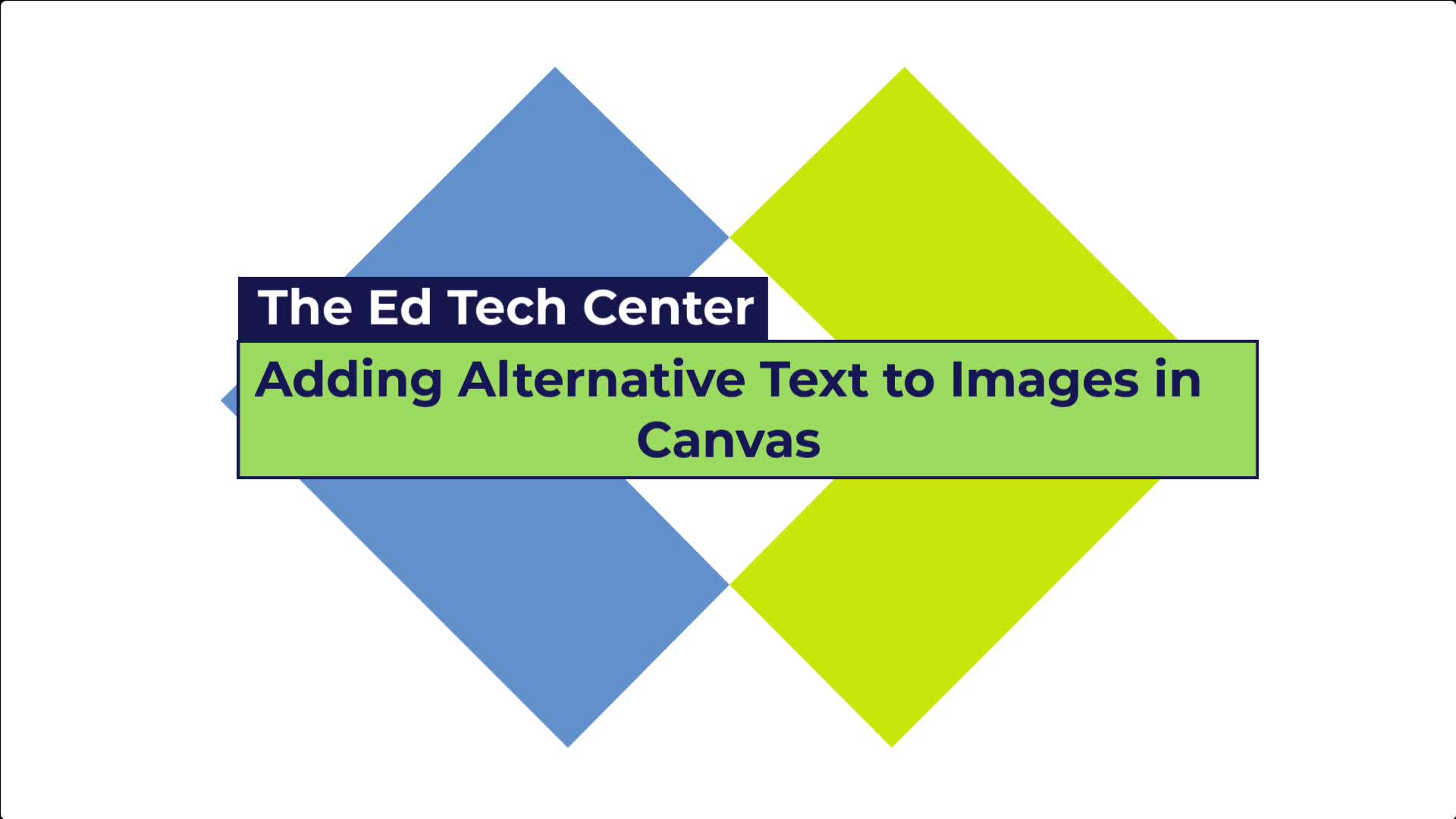 Adding Alt Text to Images in Canvas | Lumina Media Player